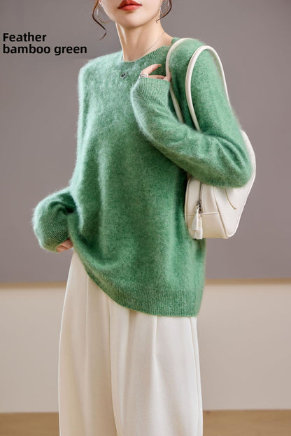 Brushed Cashmere Wool Sweater