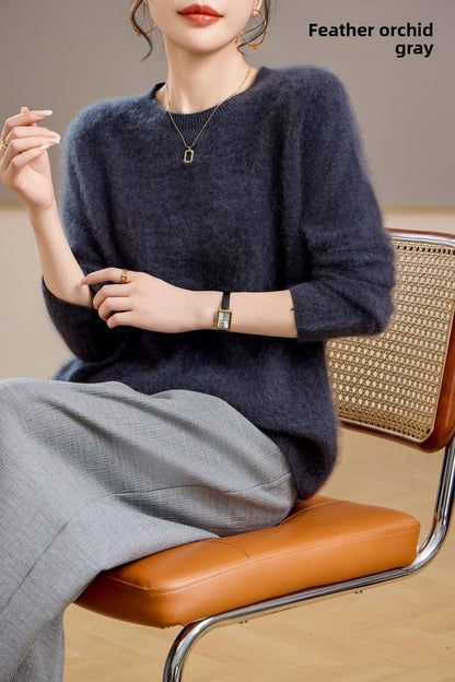 Brushed Cashmere Wool Sweater