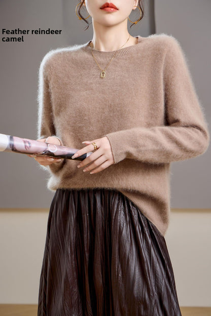 Brushed Cashmere Wool Sweater