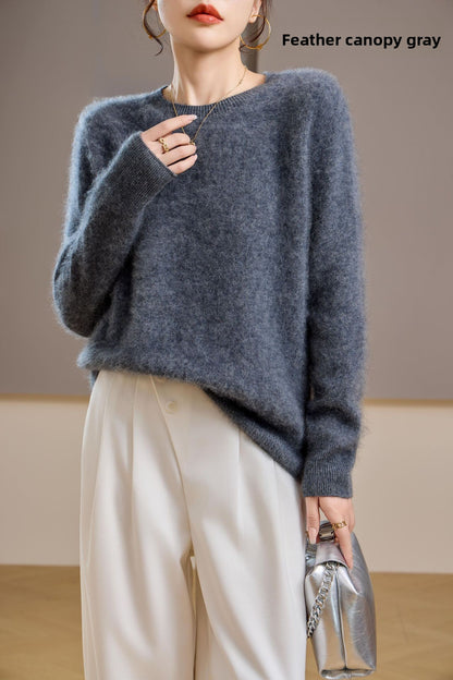 Brushed Cashmere Wool Sweater