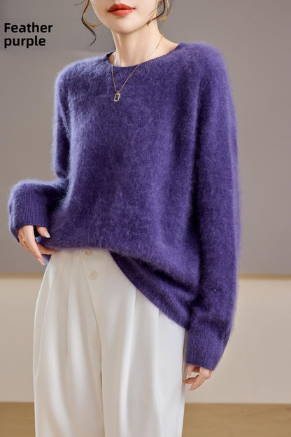 Brushed Cashmere Wool Sweater