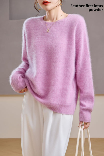 Brushed Cashmere Wool Sweater