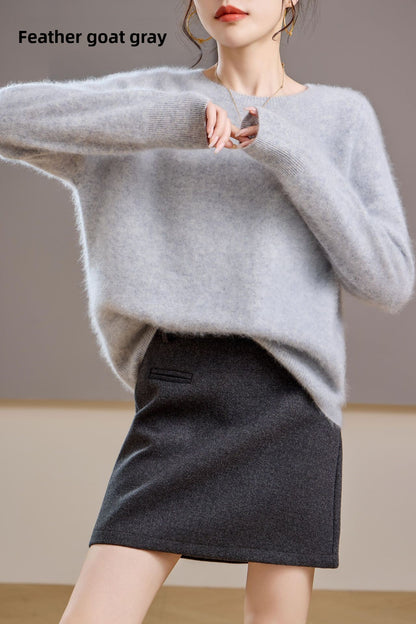 Brushed Cashmere Wool Sweater