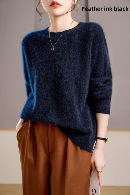 Brushed Cashmere Wool Sweater