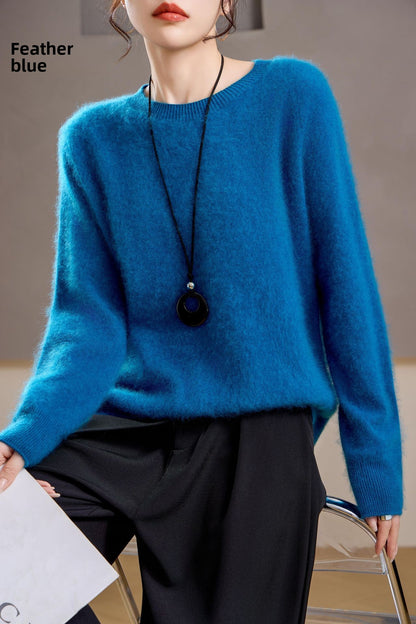 Brushed Cashmere Wool Sweater