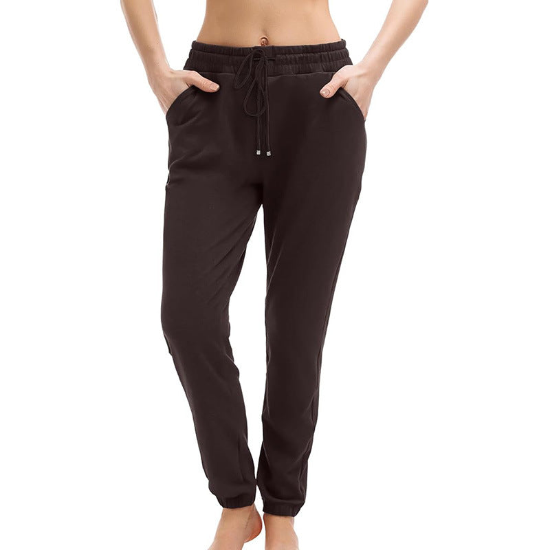Brushed Fleece Loose Jogger Pants for Women