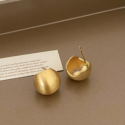 Brushed Gold Plated Earring