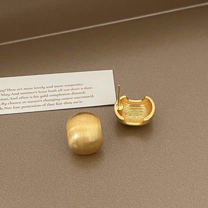 Brushed Gold Plated Earring