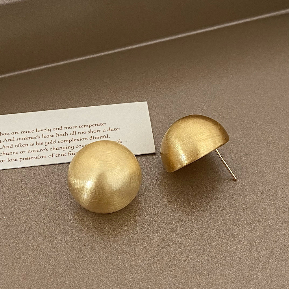 Brushed Gold Plated Earring