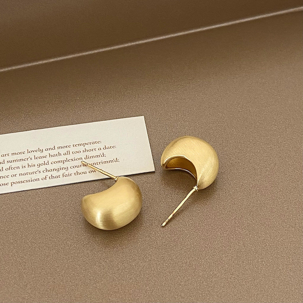 Brushed Gold Plated Earring