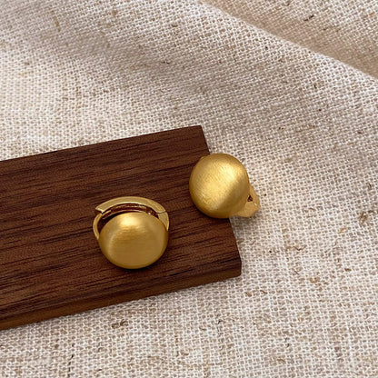 Brushed Gold Plated Earring