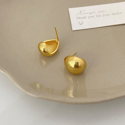 Brushed Gold Plated Earring