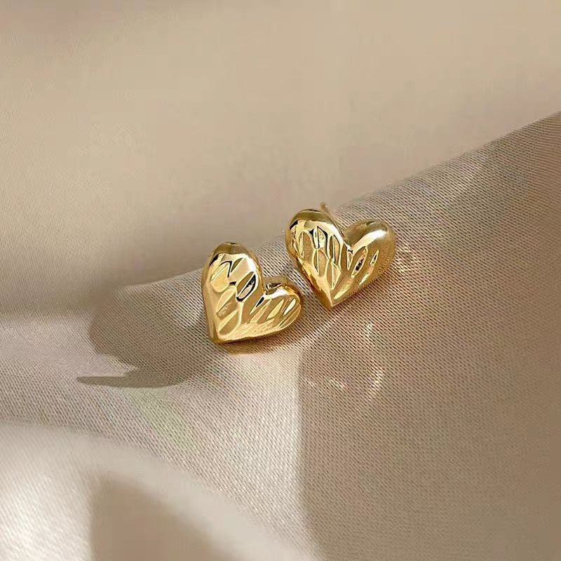 Brushed Gold Plated Earring