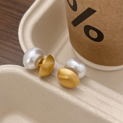 Brushed Gold Plated Earring