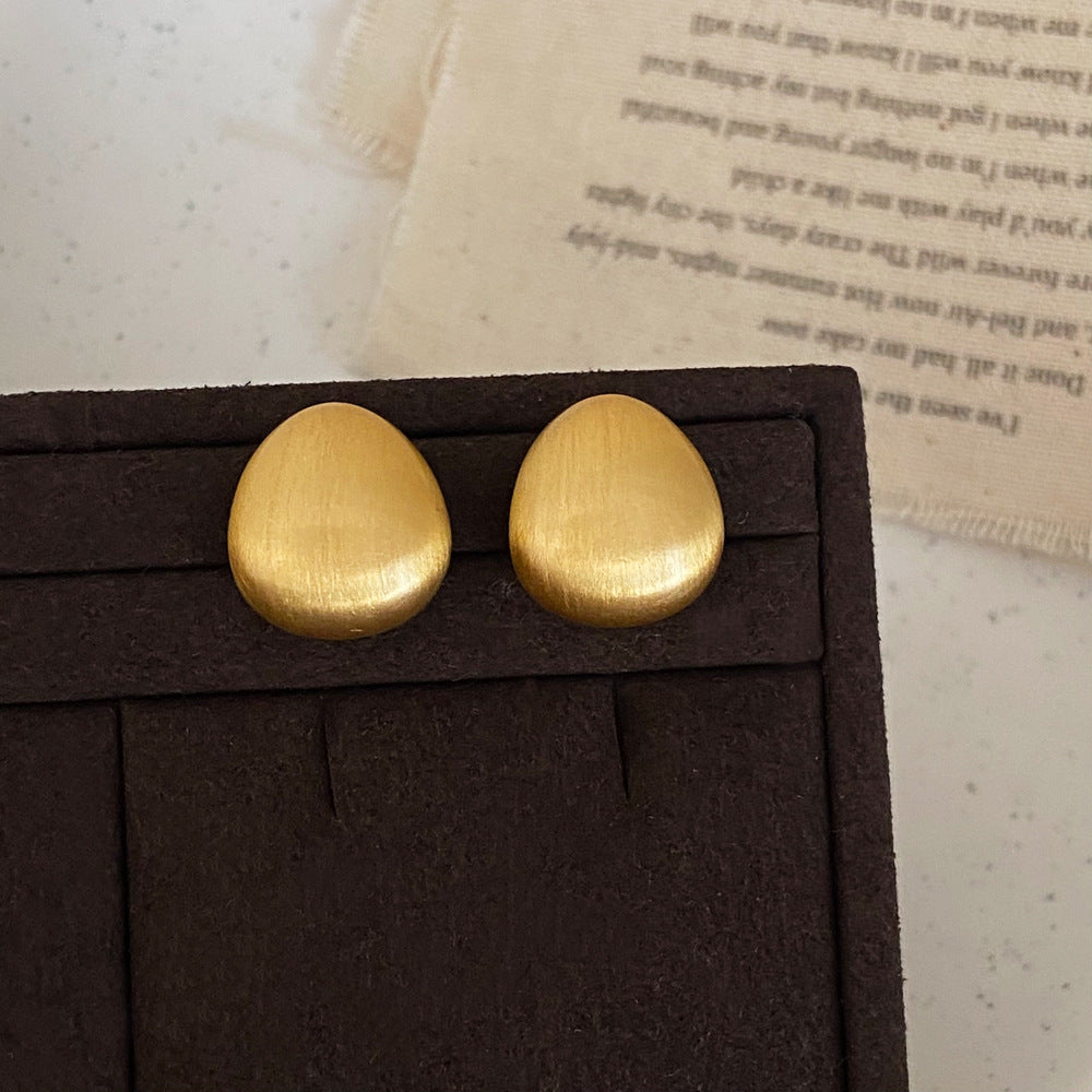 Brushed Gold Plated Earring