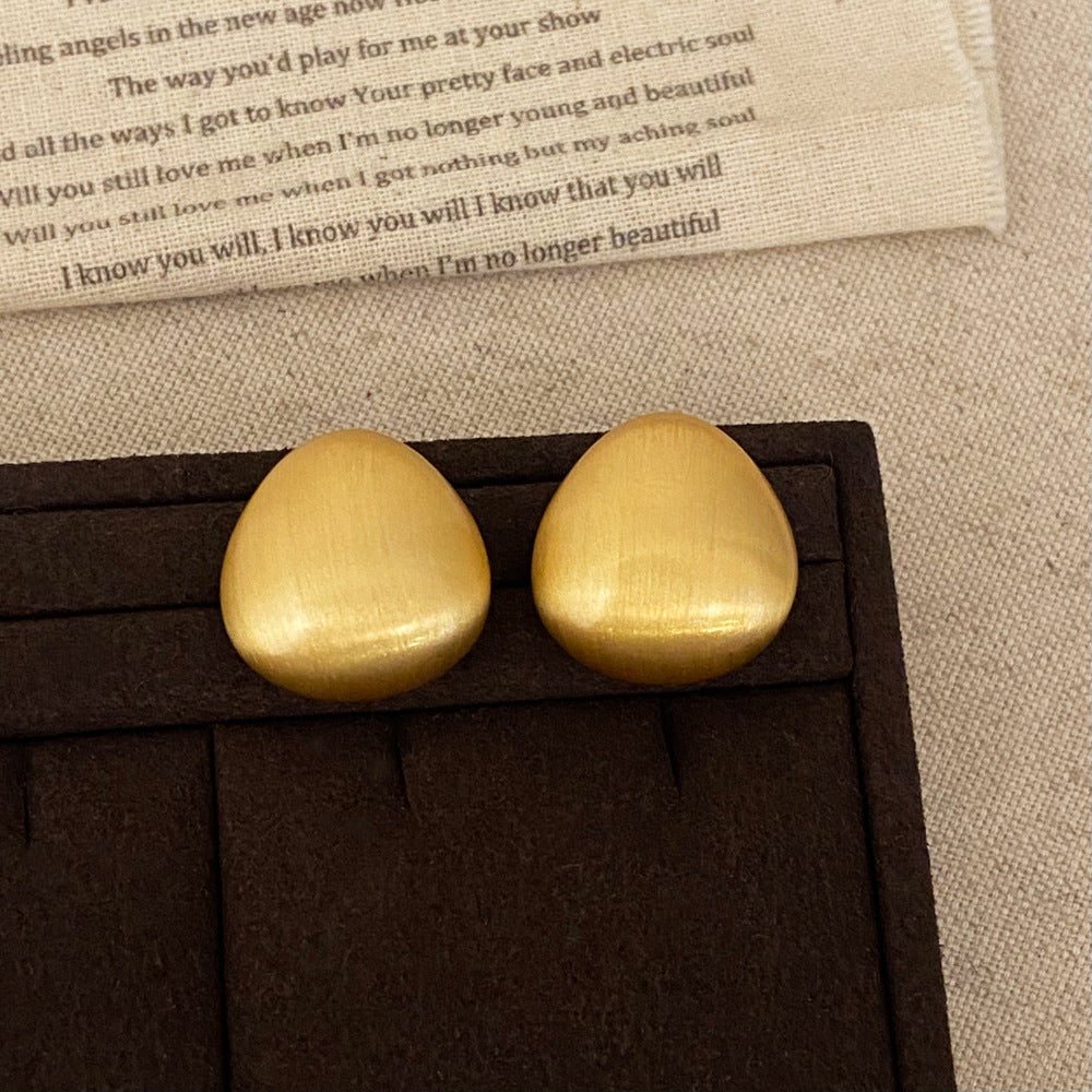 Brushed Gold Plated Earring