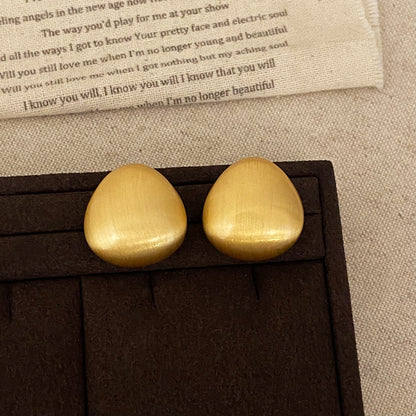 Brushed Gold Plated Earring