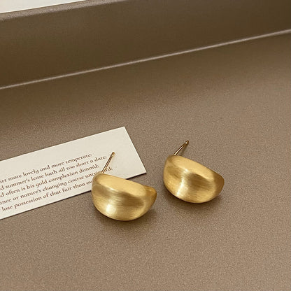 Brushed Gold Plated Earring