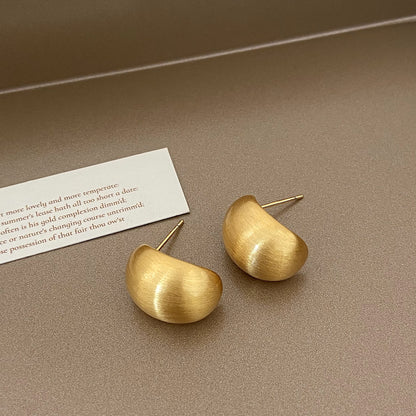 Brushed Gold Plated Earring