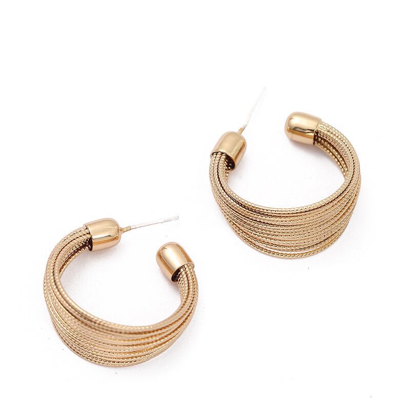 Brushed hoop earrings
