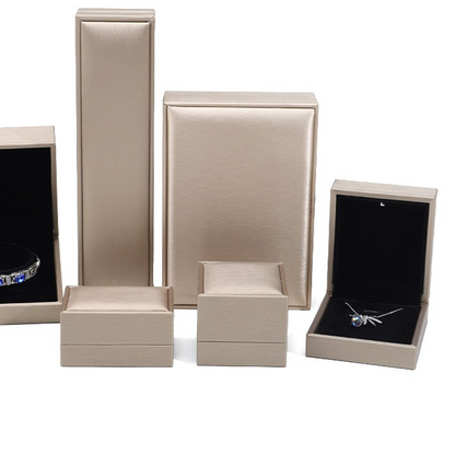 Brushed Leather Jewelry Storage Box for Rings Necklaces Bracelets