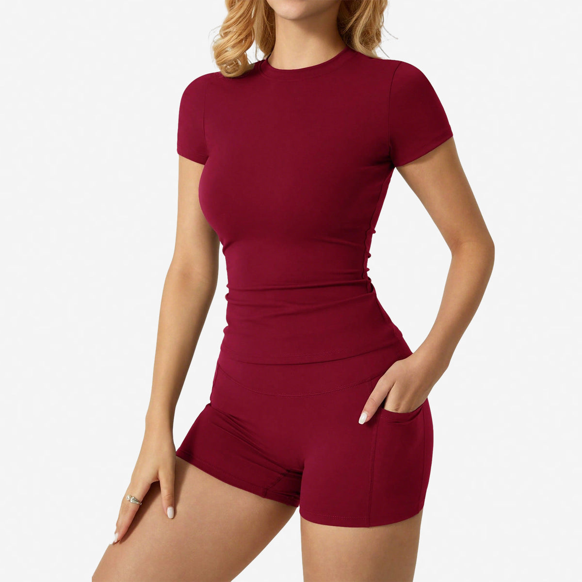 Brushed Slim Yoga Set Quick Dry Fitness Outfit