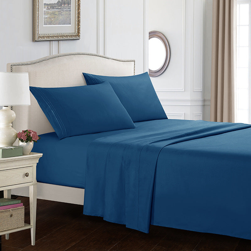 Brushed Solid Color Bed Sheets Set
