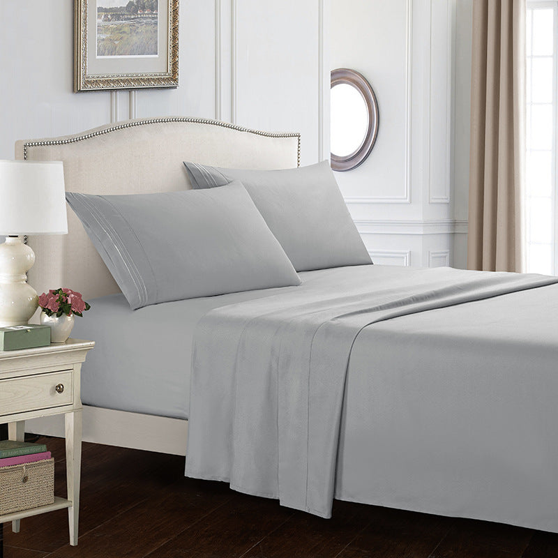 Brushed Solid Color Bed Sheets Set