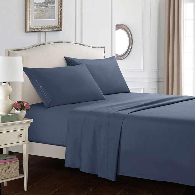 Brushed Solid Color Bed Sheets Set