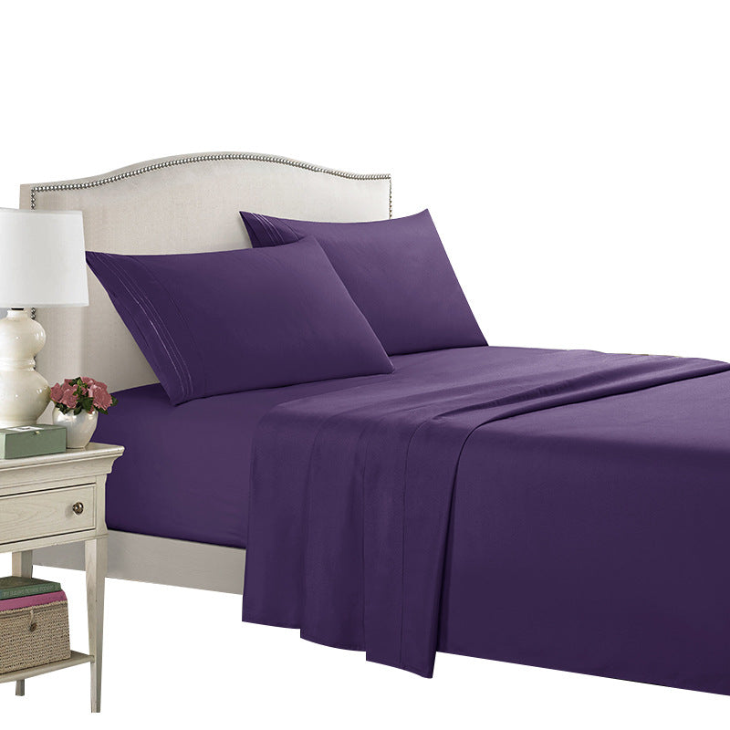 Brushed Solid Color Bed Sheets Set