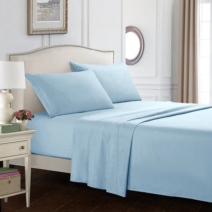 Brushed Solid Color Bed Sheets Set