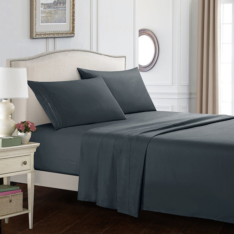 Brushed Solid Color Bed Sheets Set