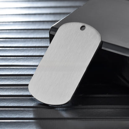 Brushed Stainless Steel Pet ID Tags