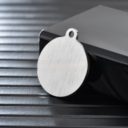 Brushed Stainless Steel Pet Tag with Multiple Designs