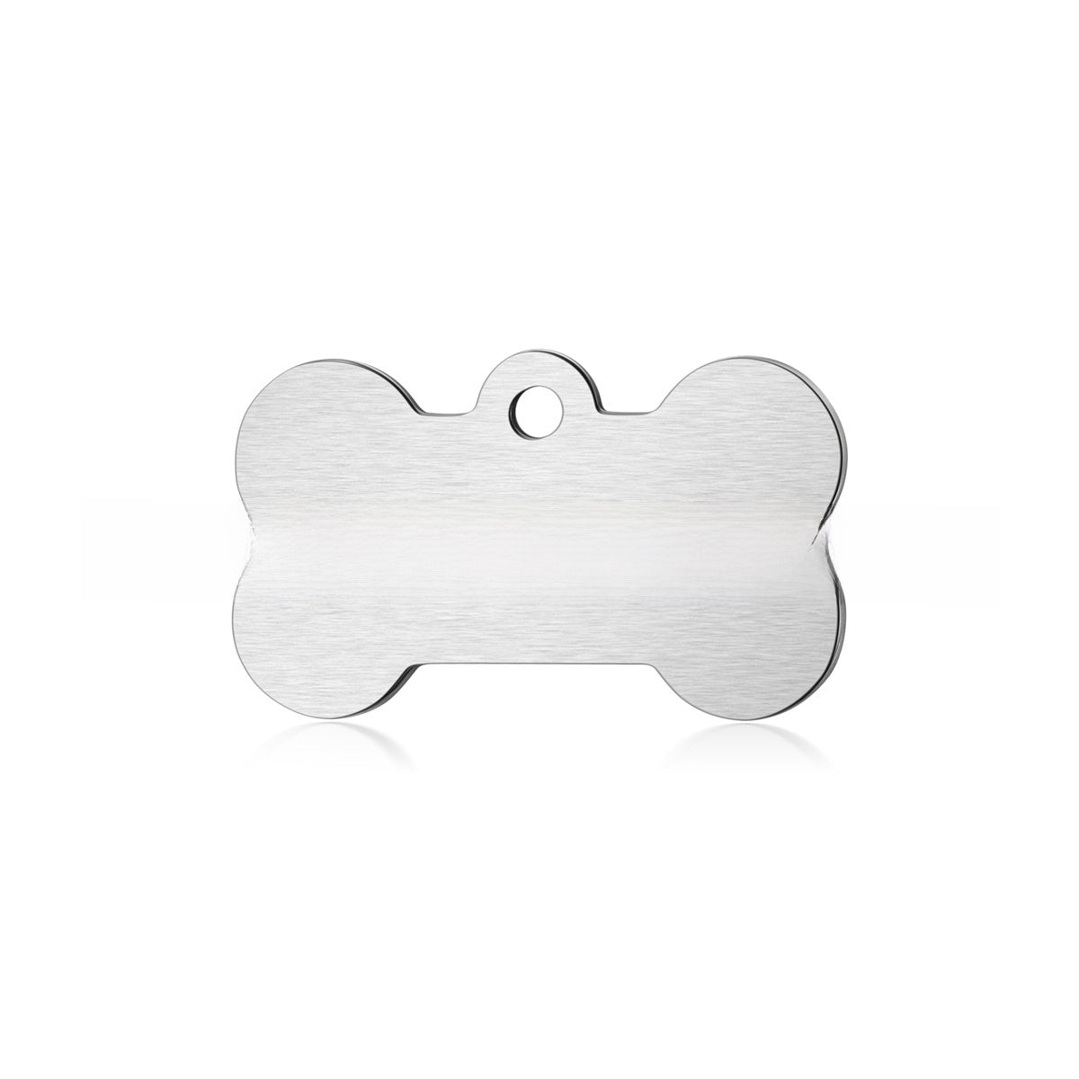 Brushed Stainless Steel Pet Tag with Multiple Designs