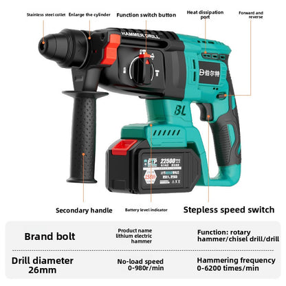 brushless rechargeable electric hammer