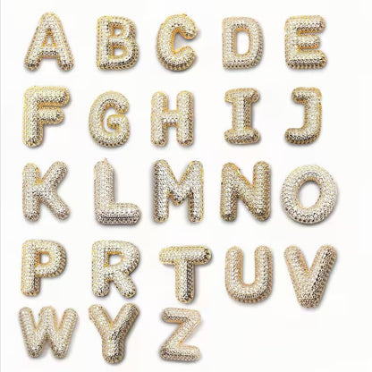 Bubble Letter Pendant Necklace