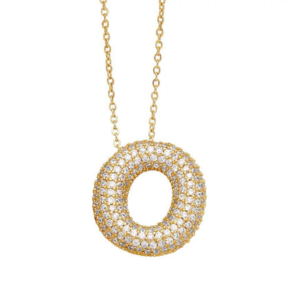 Bubble Letter Pendant Necklace
