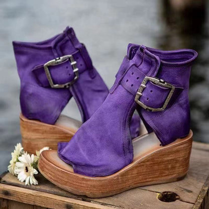 Buckle Cutout Sandals