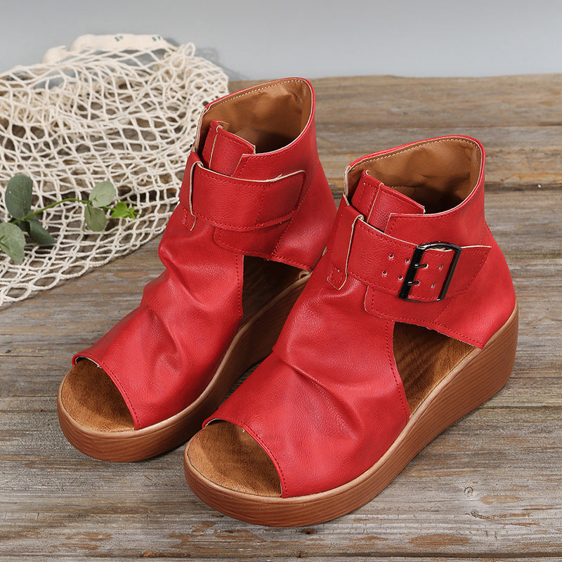 Buckle Cutout Sandals
