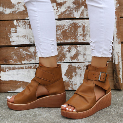 Buckle Cutout Sandals