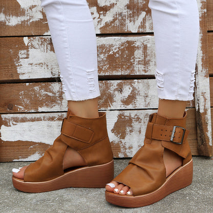 Buckle Cutout Sandals