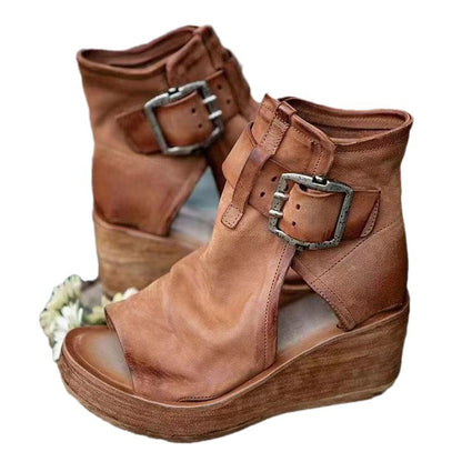 Buckle Cutout Sandals