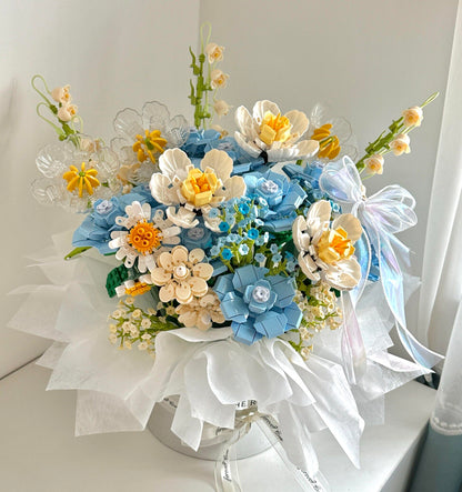 Building Block Flower Bouquet Assembly Kit