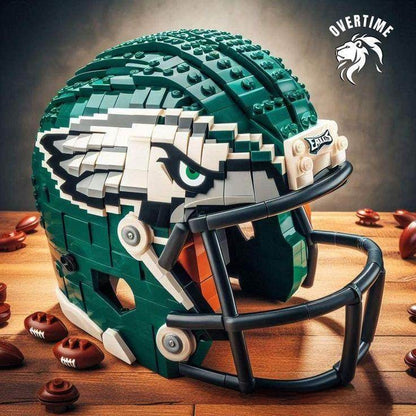 Building block football helmet