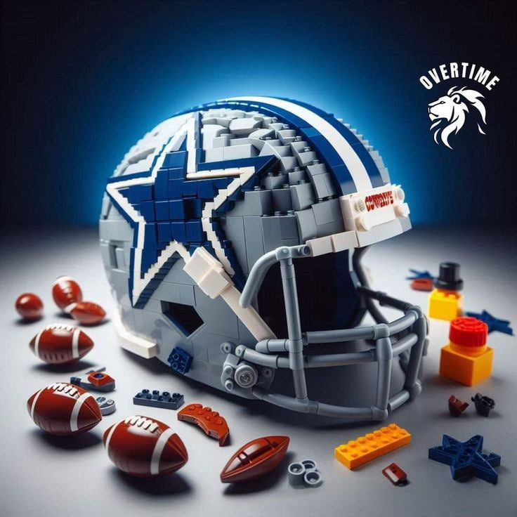 Building block football helmet