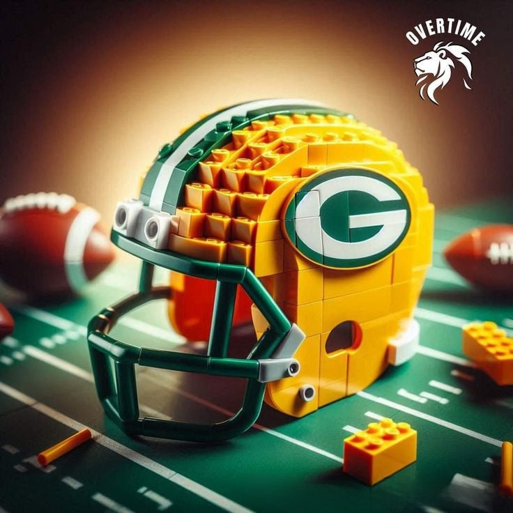 Building block football helmet