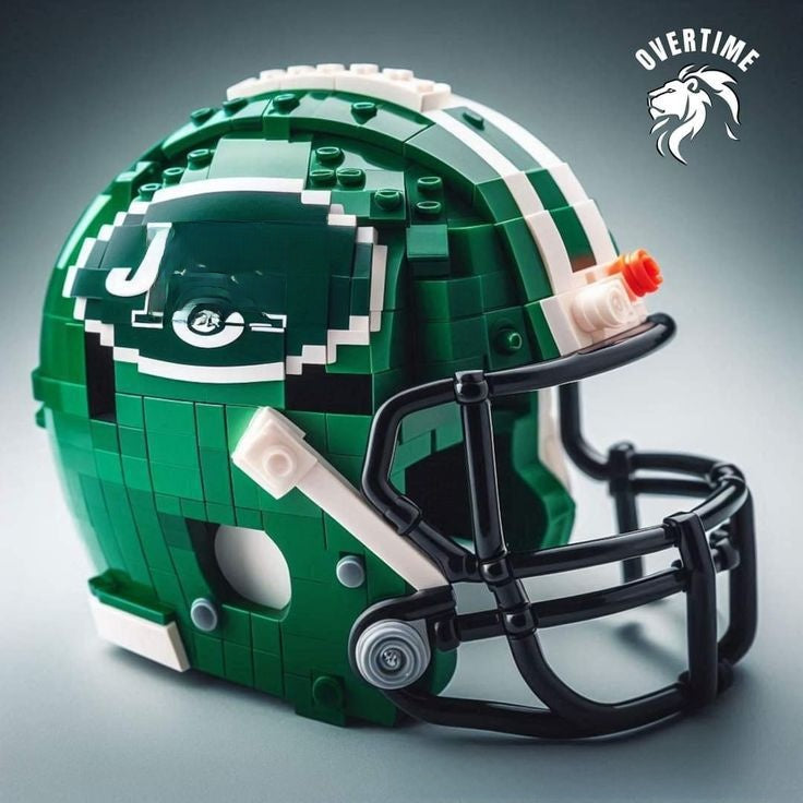 Building block football helmet