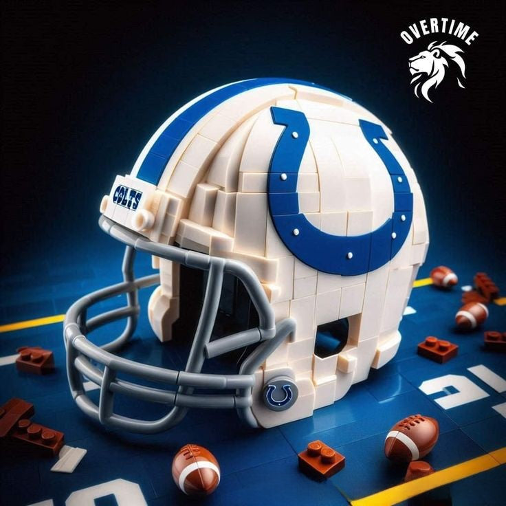Building block football helmet