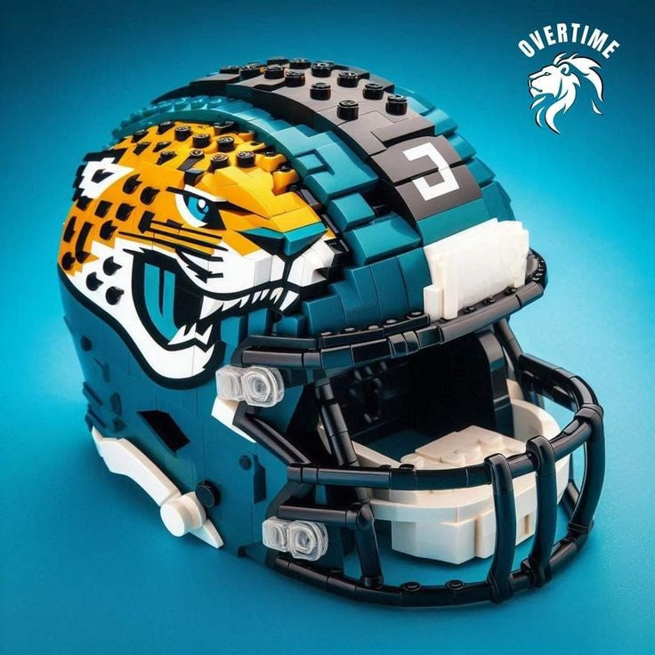 Building block football helmet